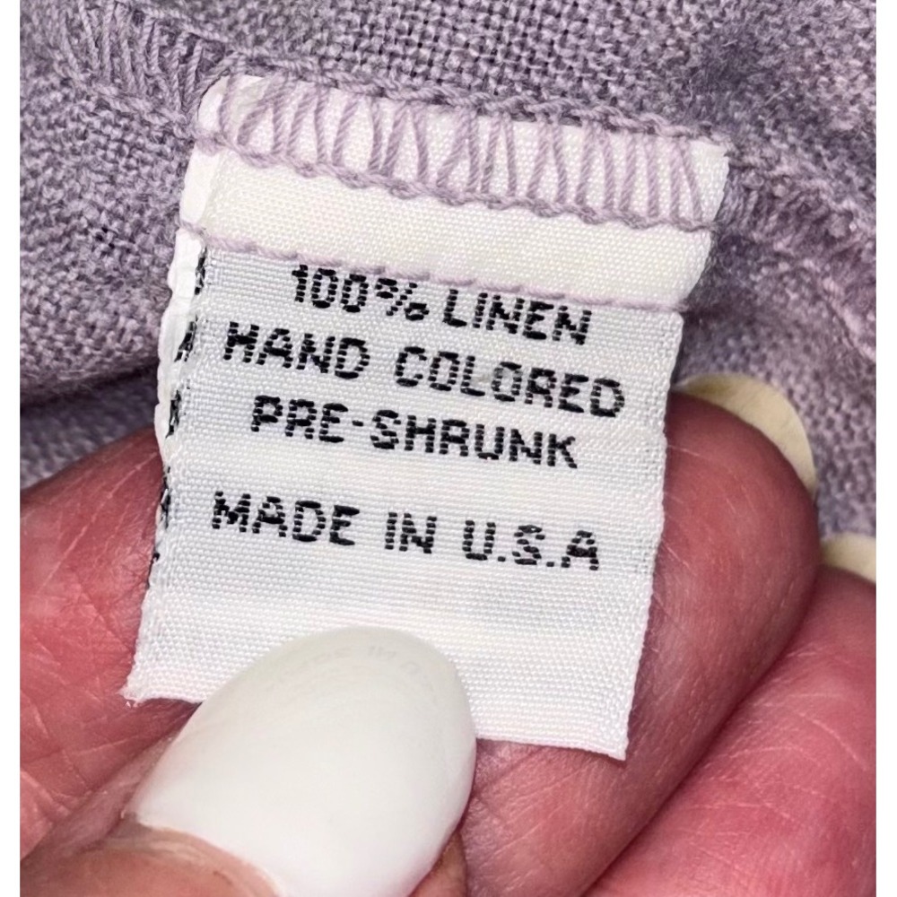 J. Jill Purple 100% Linen Pintuck Sleeveless Shift Dress XL Lavender Made in USA - Picture 5 of 11